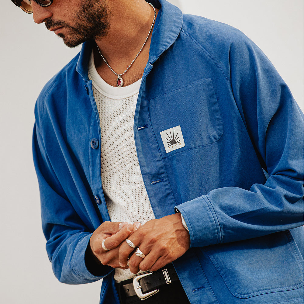 French Blue Vyse Chore Jacket | Men's Outerwear, Layering ‐ P&Co