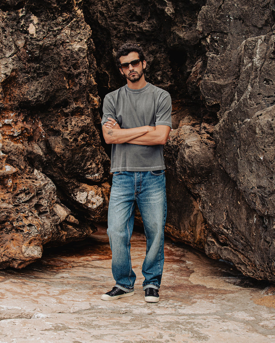 Essential Boxy T-Shirt - Faded Black