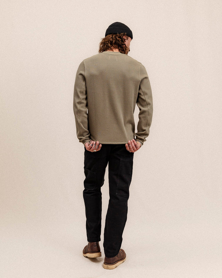 Crafted Ribbed Longsleeve - Olive