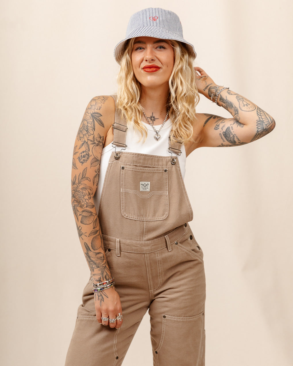 Albion Carpenter Overalls - Stone