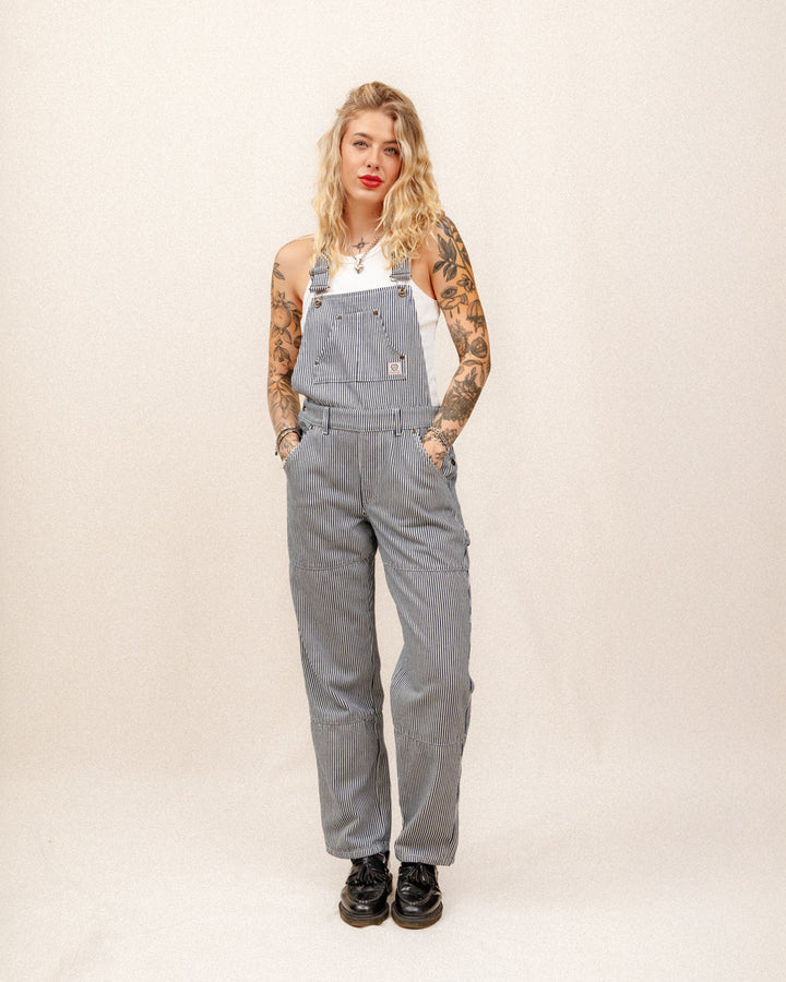 Railroad Dungarees - Indigo Hickory Stripe