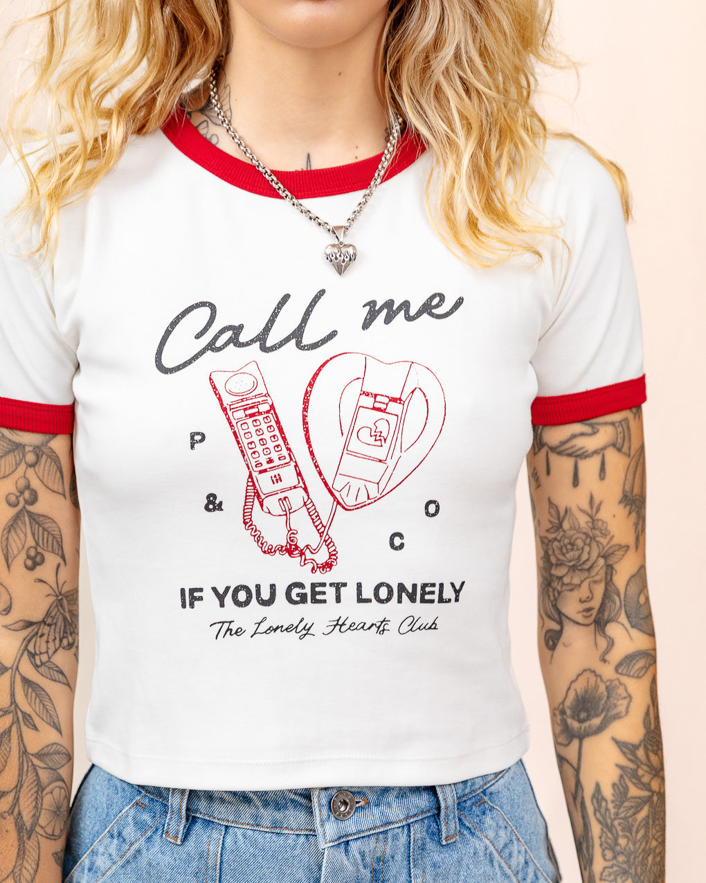 Call Me Ringer Baby T-shirt - Off White