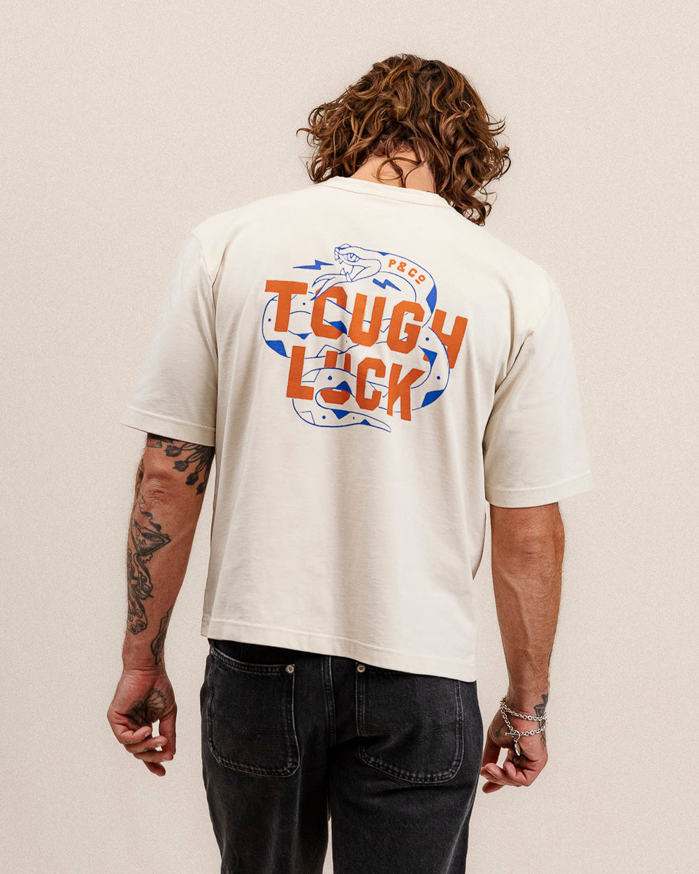 Tough Luck Boxy T-Shirt - Bone