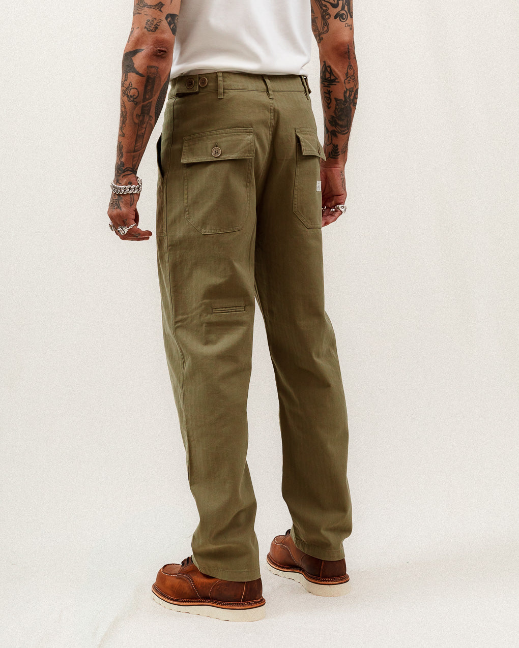 The Service Fatigue Olive Pants | Men's Trousers & Jeans – P&Co USA