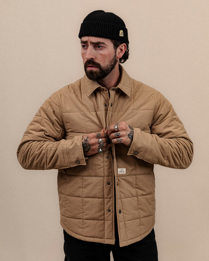 Bronson Quilted Overshirt - Sand