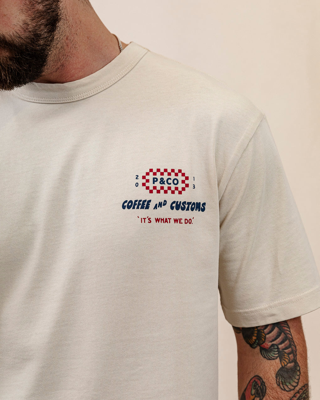 Coffee & Customs Boxy T-Shirt - Bone