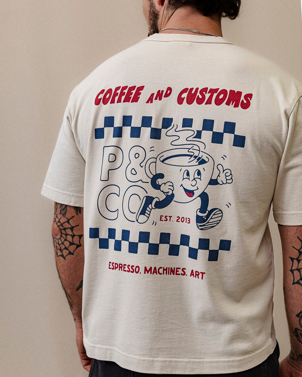 Coffee & Customs Boxy T-Shirt - Bone