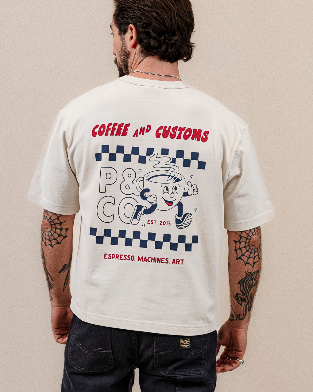 Coffee & Customs Boxy T-Shirt - Bone