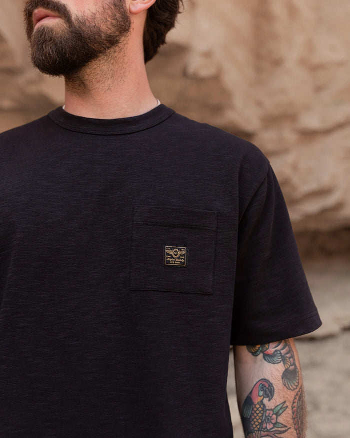 Workwear Slub Pocket T-shirt - Washed Black