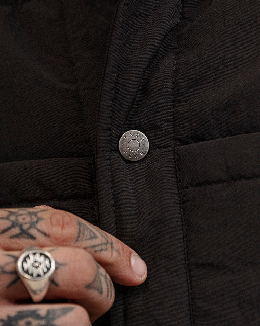 Bronson Quilted Overshirt - Washed Black