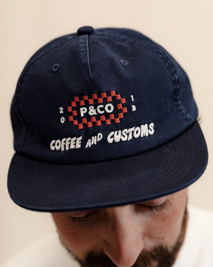 Coffee & Customs 5 Panel - Navy