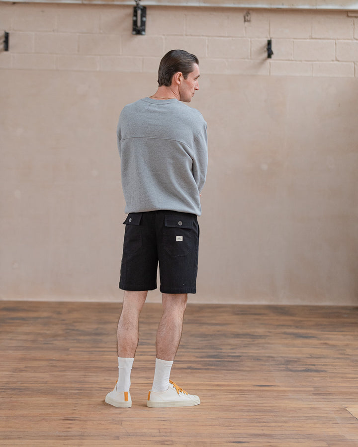 304 Service Fatigue Shorts - Washed Black