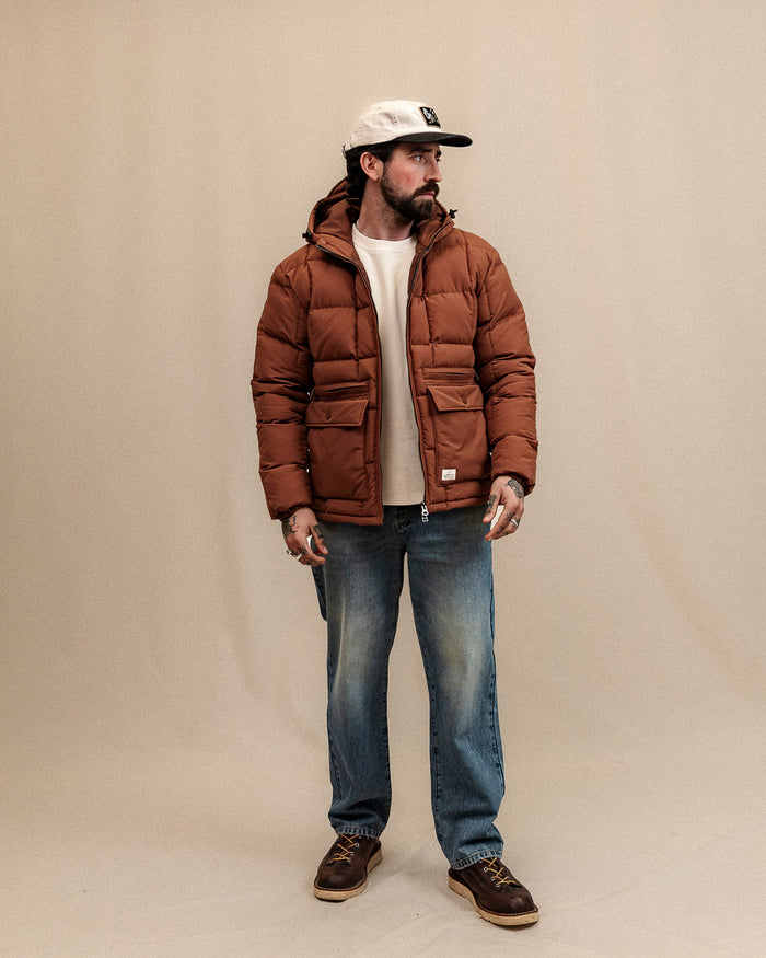 Powell Quilted Puffer Jacket - Rust