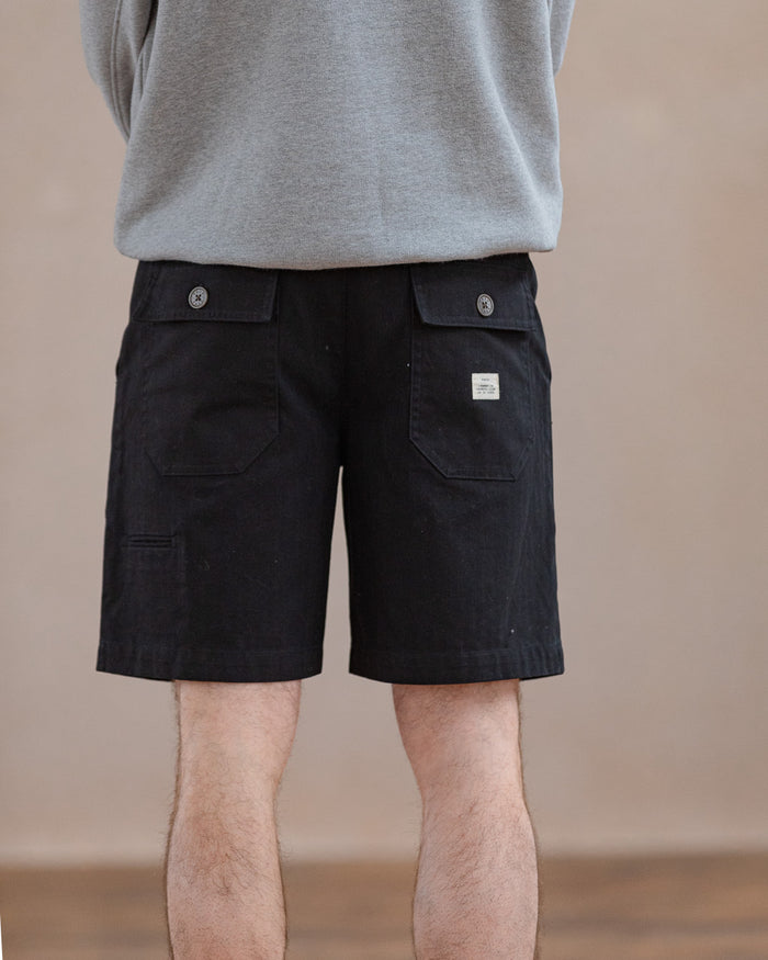 304 Service Fatigue Shorts - Washed Black