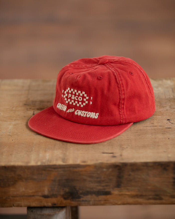 Coffee & Customs 5 Panel - Red