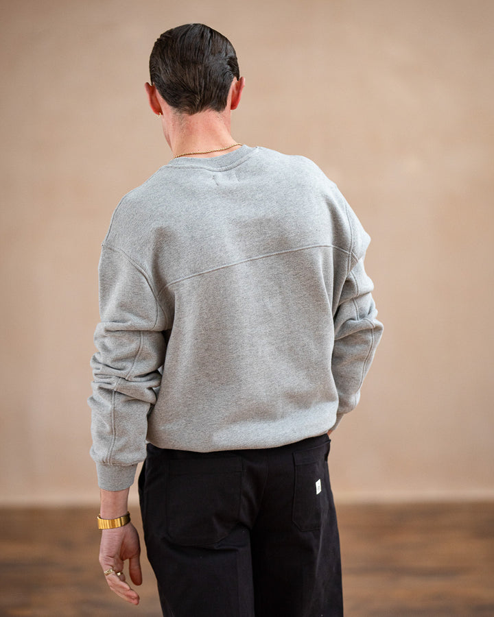 Crafted Organic Cotton Sweatshirt - Grey Melange