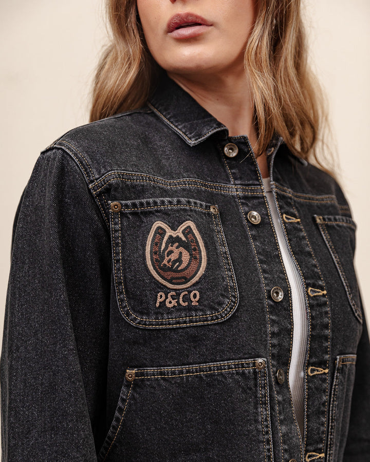 Rodeo Carpenter Jacket - Washed Black