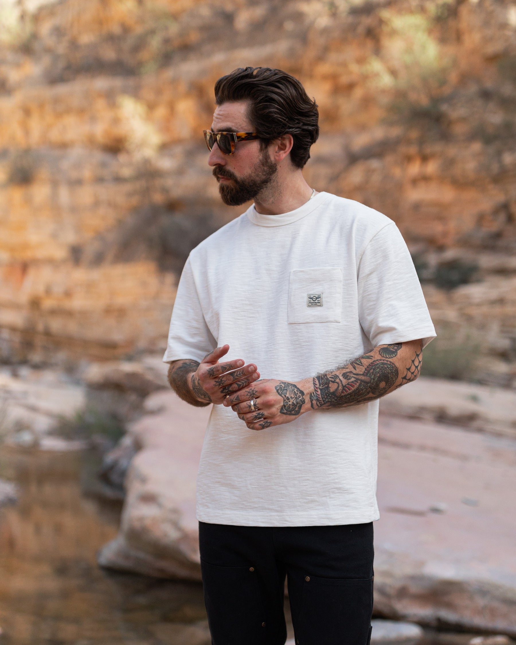 Workwear Slub Pocket T-shirt - Off White