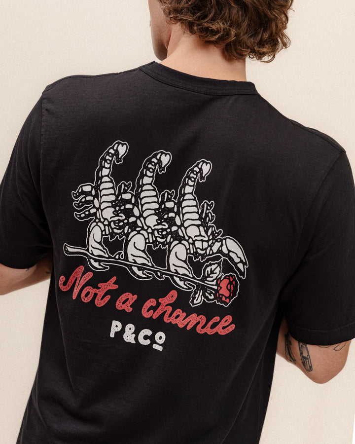 Not A Chance T-Shirt - Washed Black