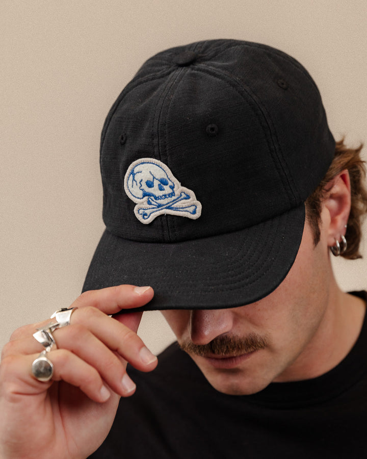 Godspeed Skull 6 Panel Cap - Washed Black