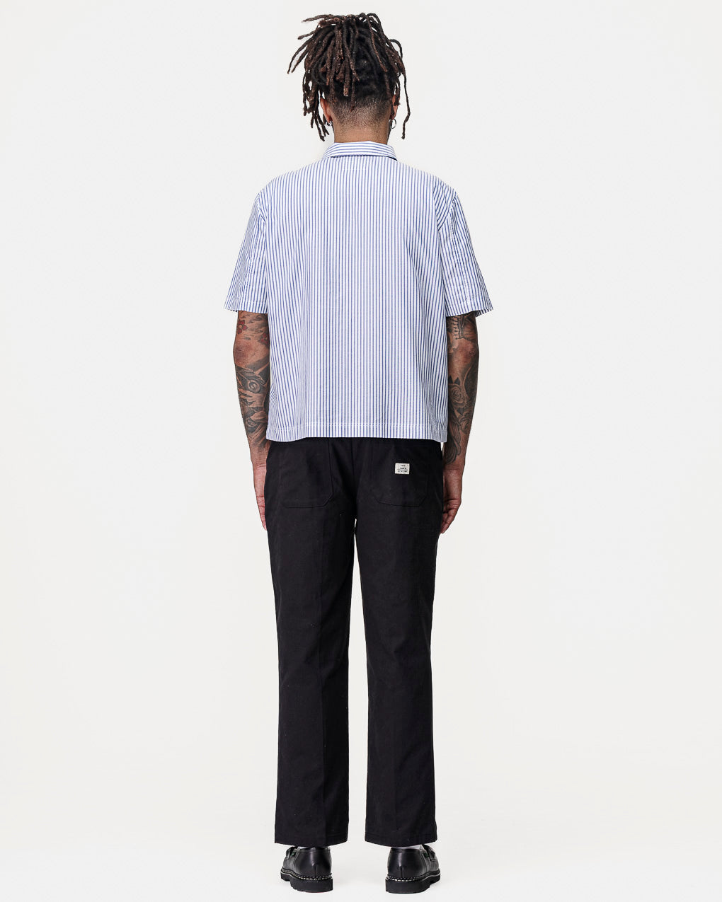 Hickory Stripe Parts & Service Half Zip Work Shirt | Men's