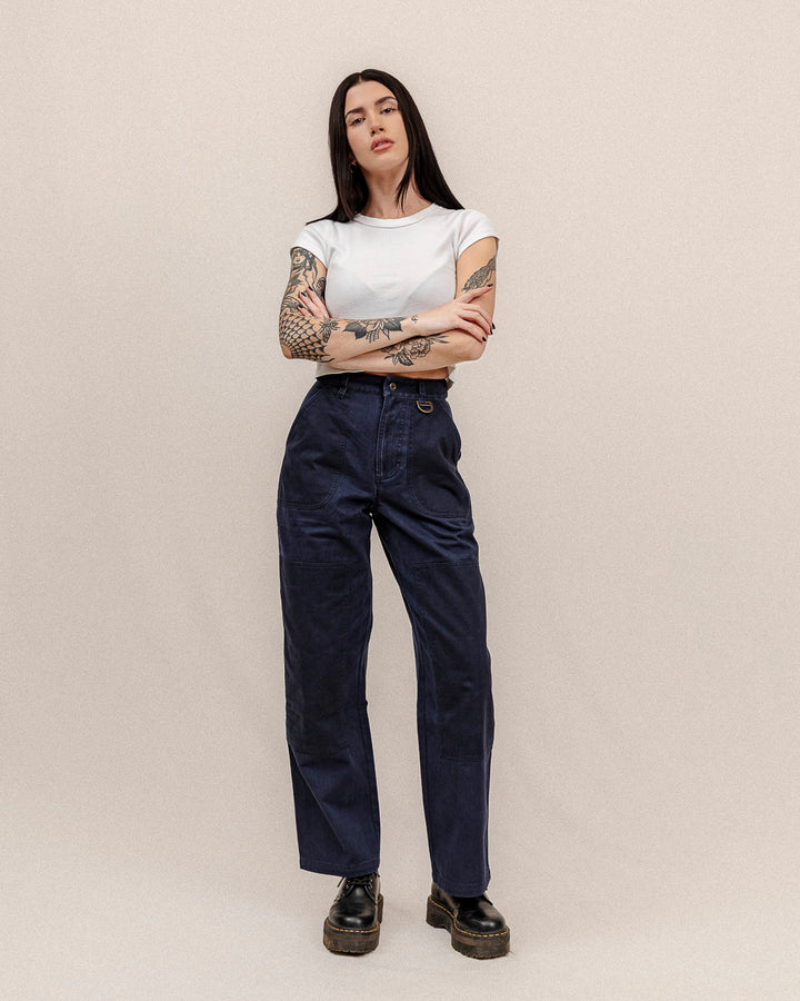 Surplus High Waisted Pants - Navy