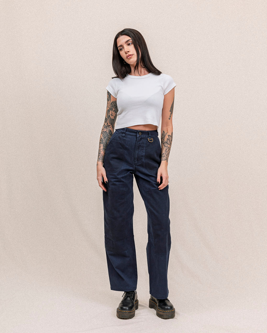 Surplus High Waisted Pants - Navy