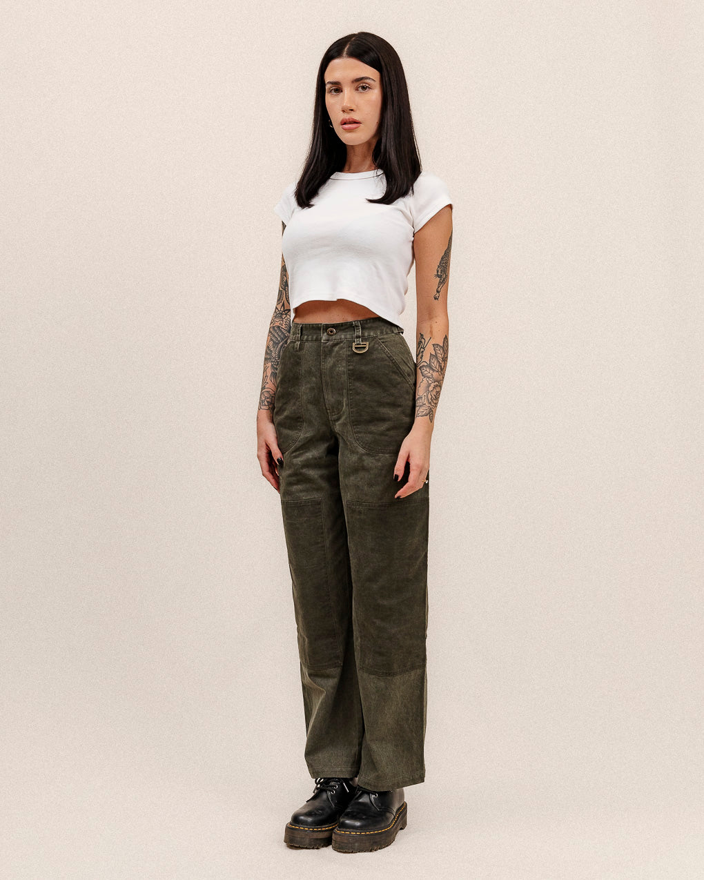 Surplus High Waisted Pants - Khaki