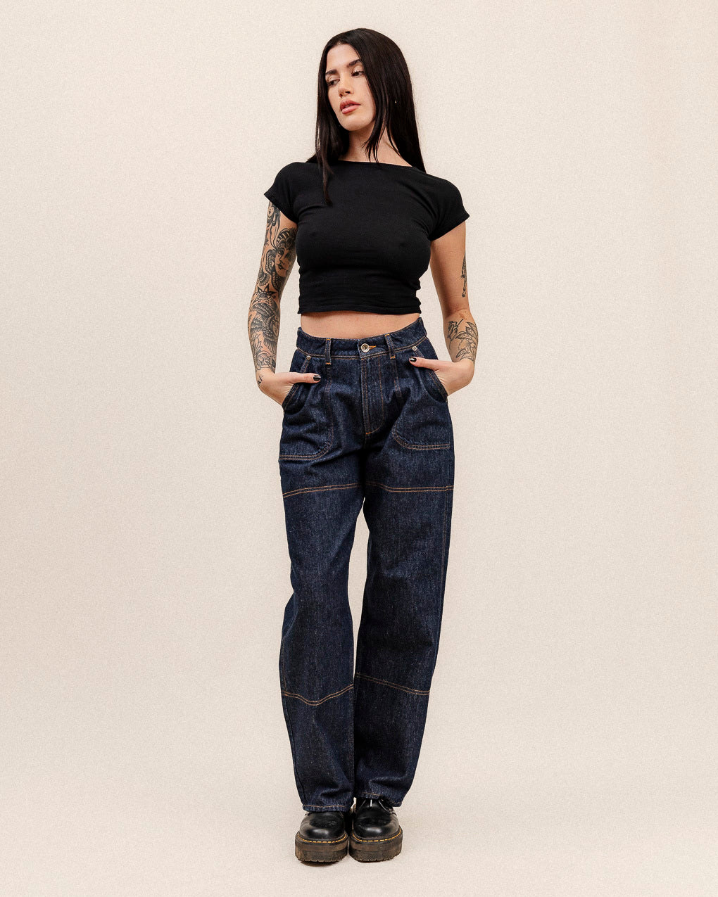 Rosa High Waisted Jean - Indigo Denim