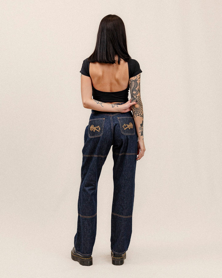 Rosa High Waisted Jean - Indigo Denim