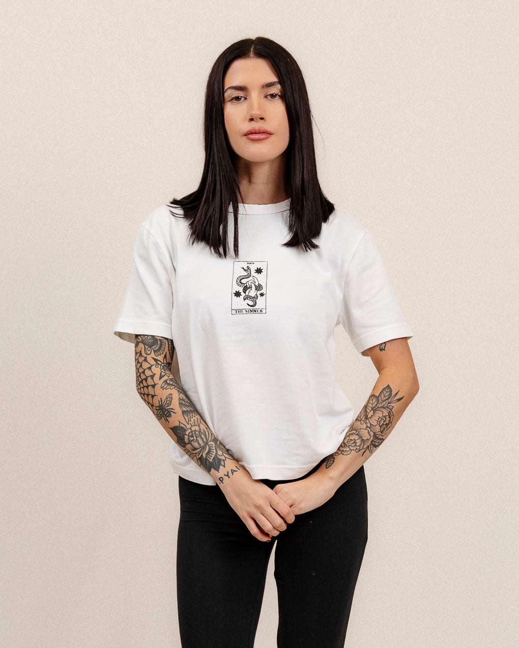 Sinners Tarot T-shirt - Off White