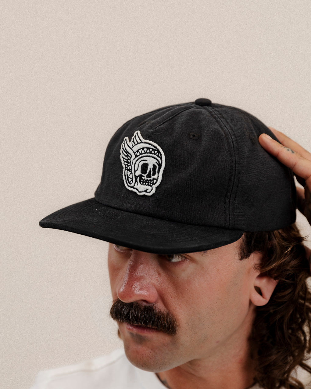 Moto Spirit 5 Panel Cap - Washed Black