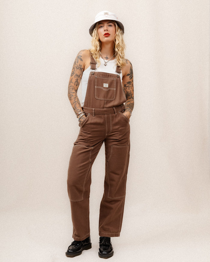 Albion Carpenter Overalls - Washed Brown