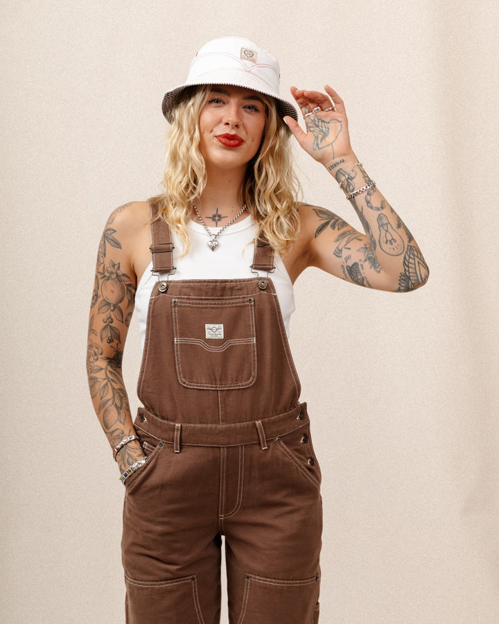 Albion Carpenter Overalls - Washed Brown