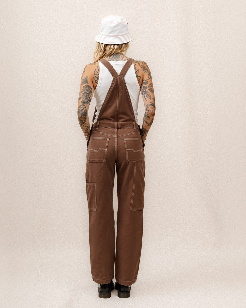 Albion Carpenter Overalls - Washed Brown