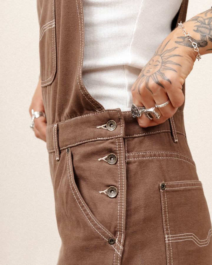 Albion Carpenter Overalls - Washed Brown