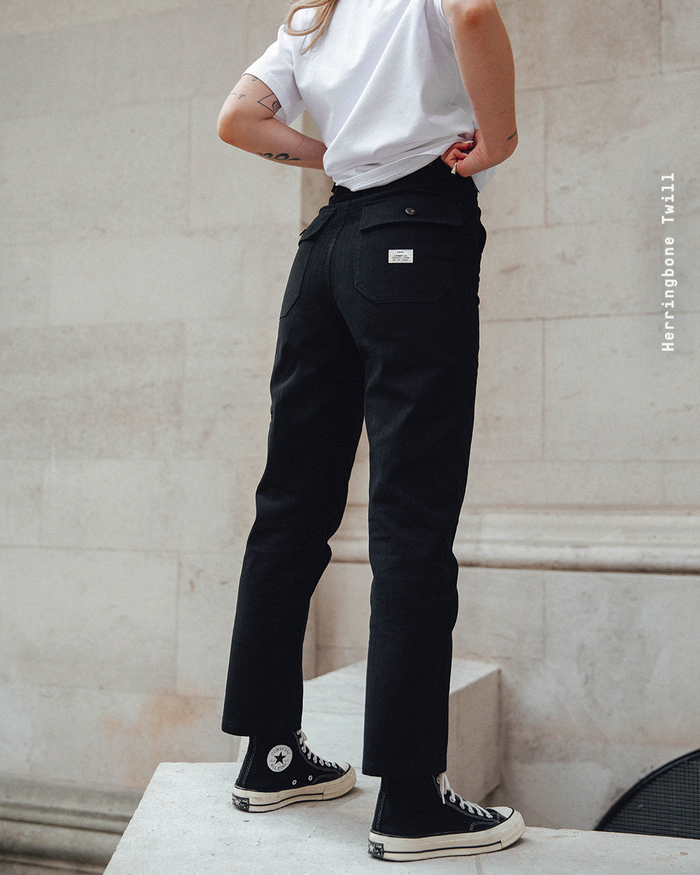 Herringbone Service Fatigue Pants - Black