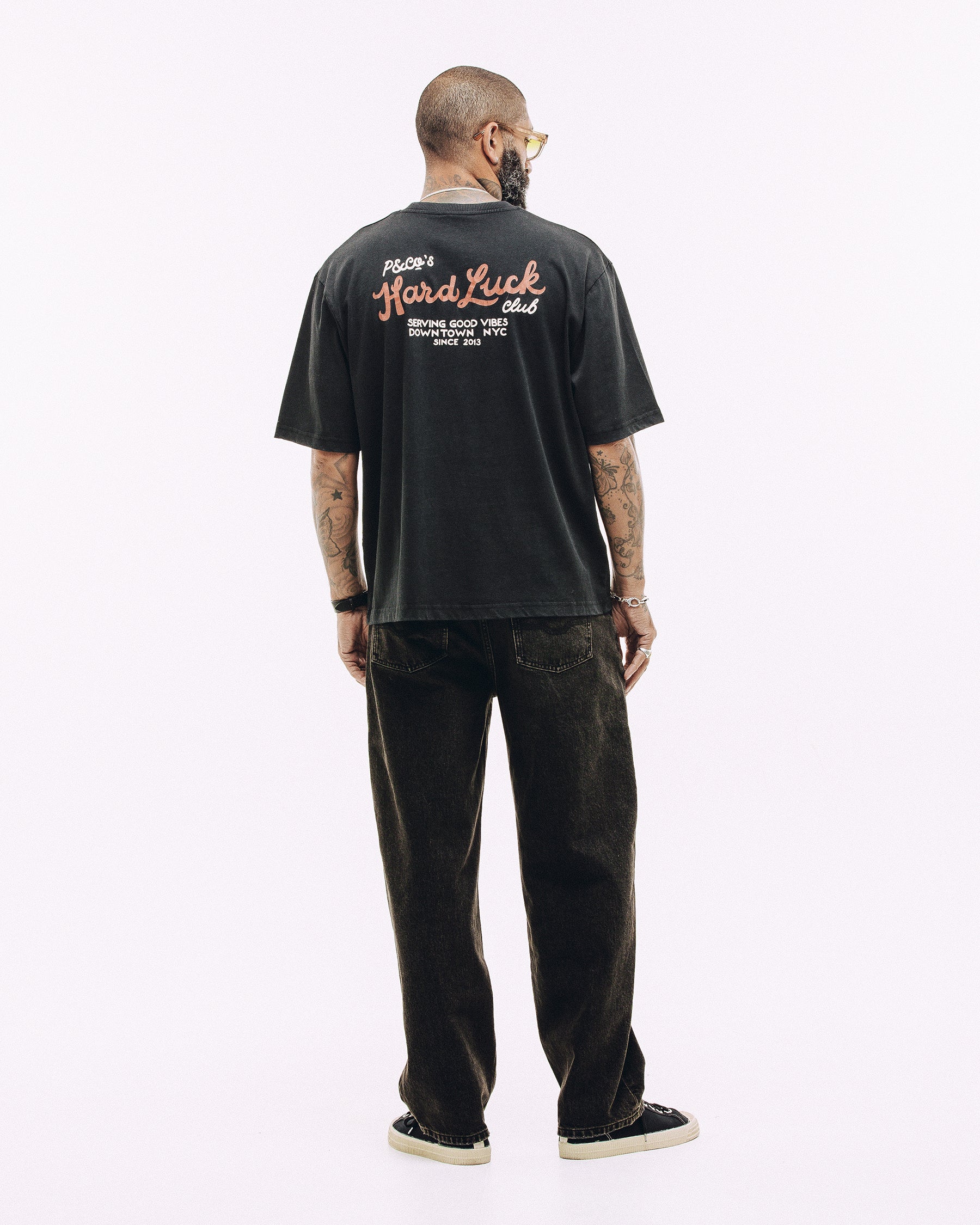 Hard Luck Club Boxy T-Shirt - Washed Black