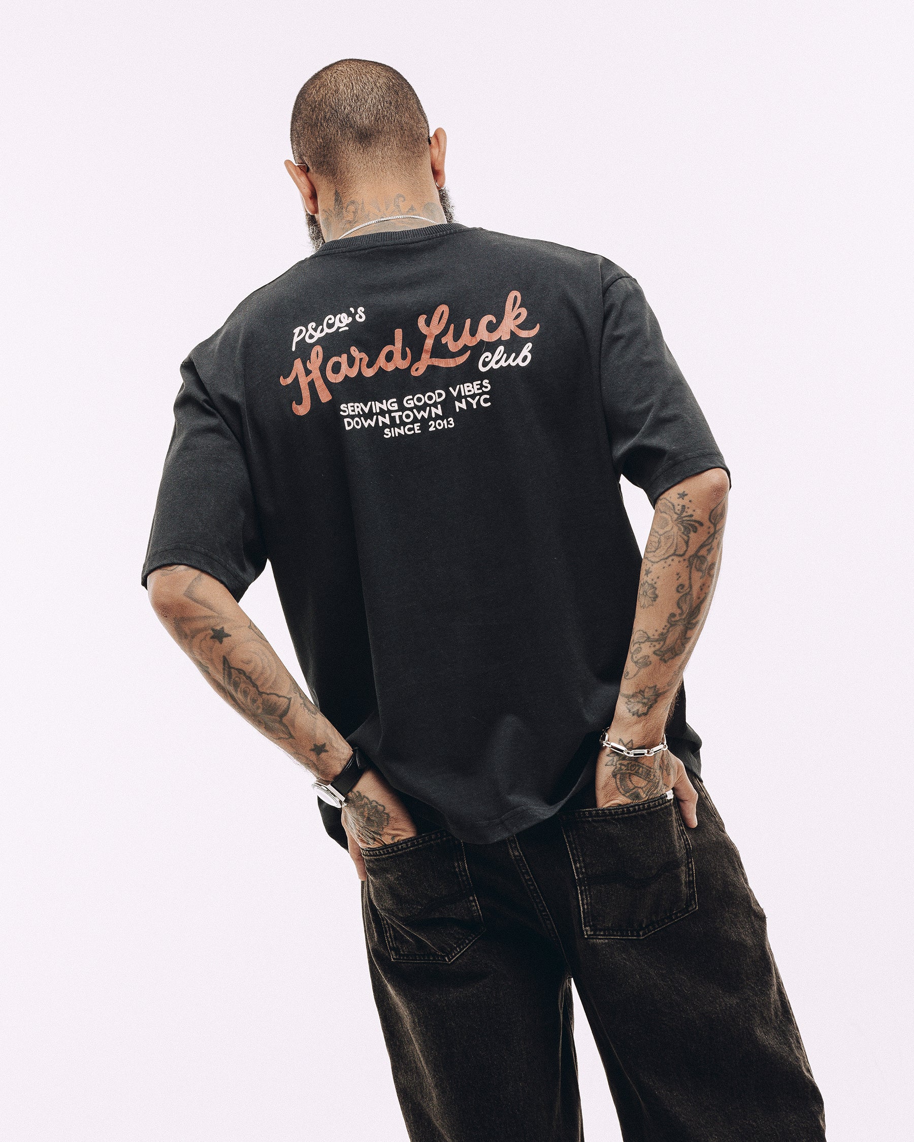 Hard Luck Club Boxy T-Shirt - Washed Black