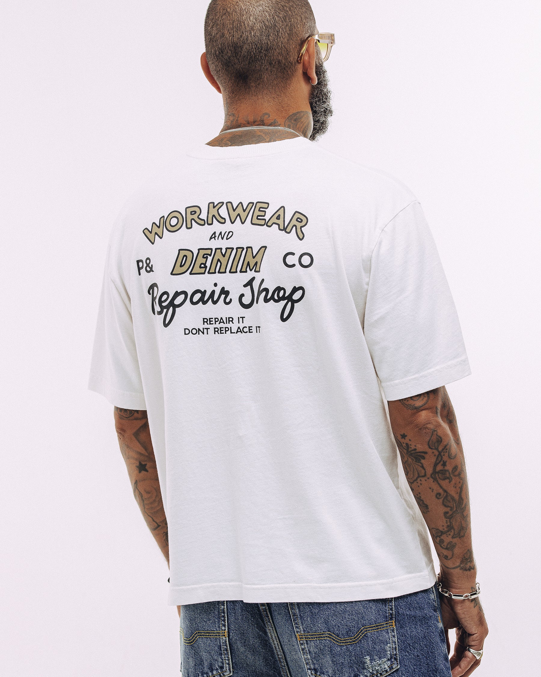 Workwear & Denim Boxy T-Shirt - Off White