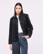 Ryder Embroidered Denim Shirt - Washed Black