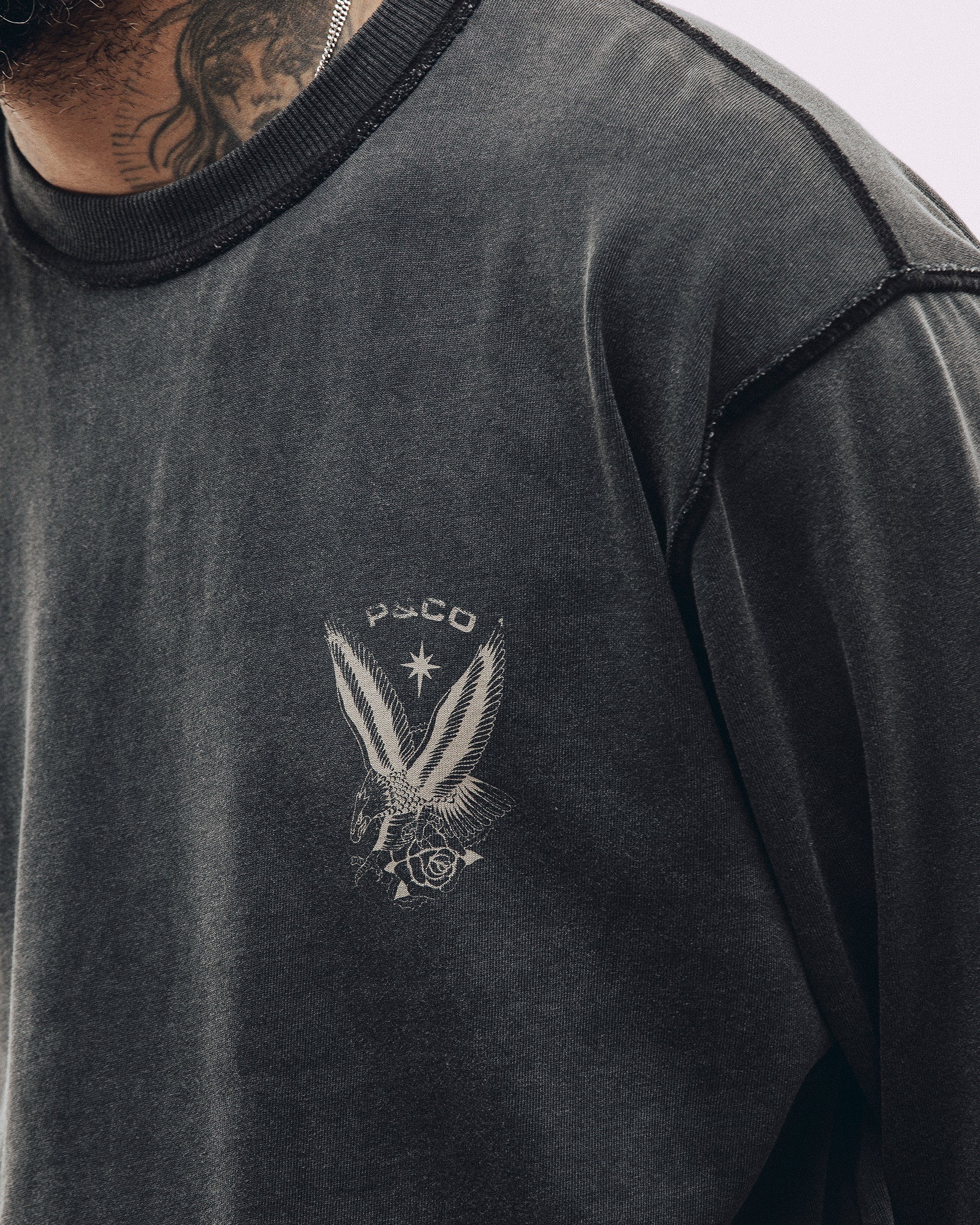 Eagle Flash Longsleeve T-Shirt - Acid Wash