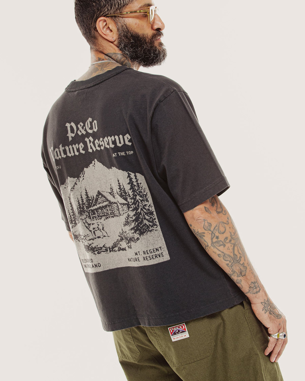 Nature Reserve Boxy T-Shirt - Heavy Washed Black