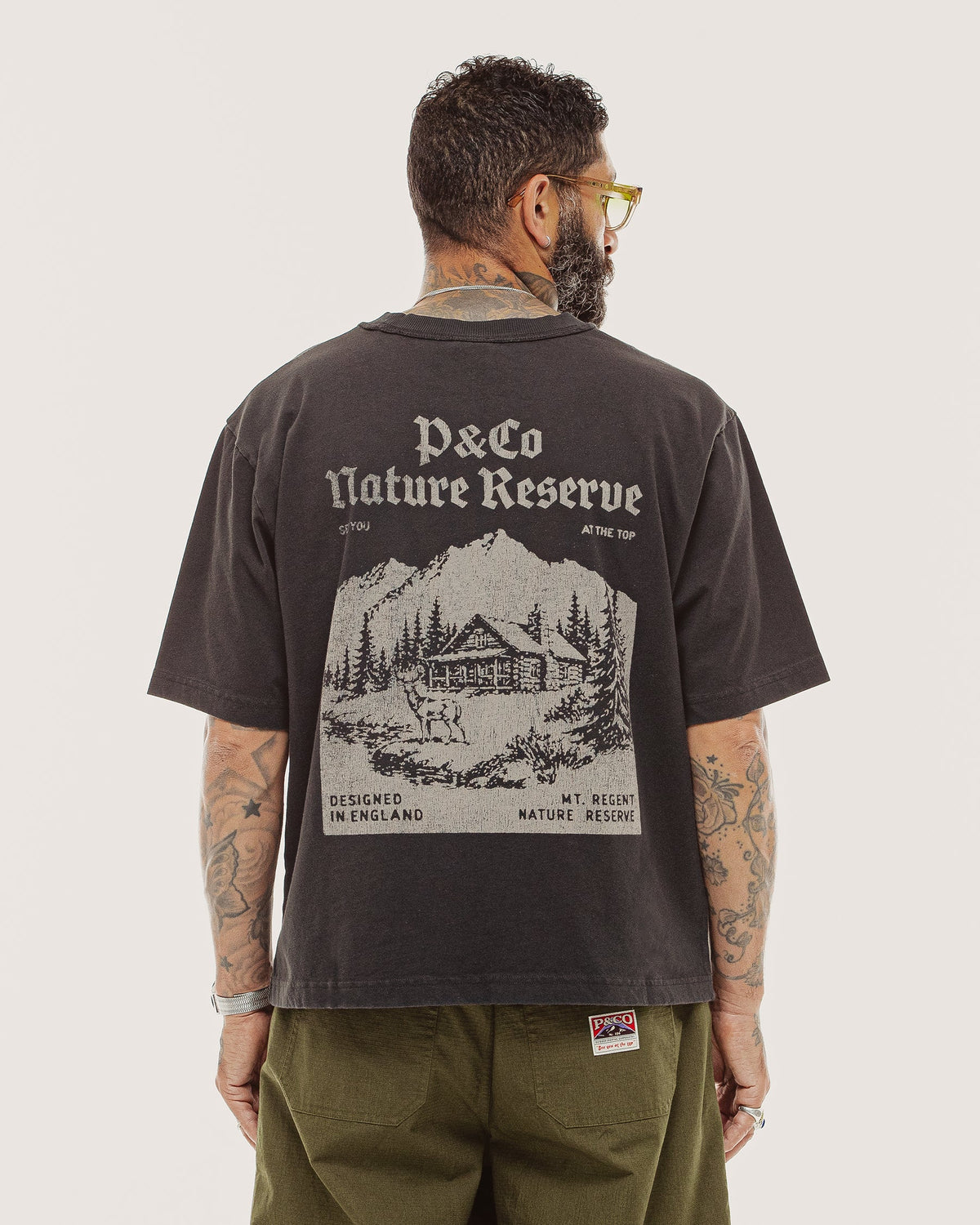 Nature Reserve Boxy T-Shirt - Heavy Washed Black