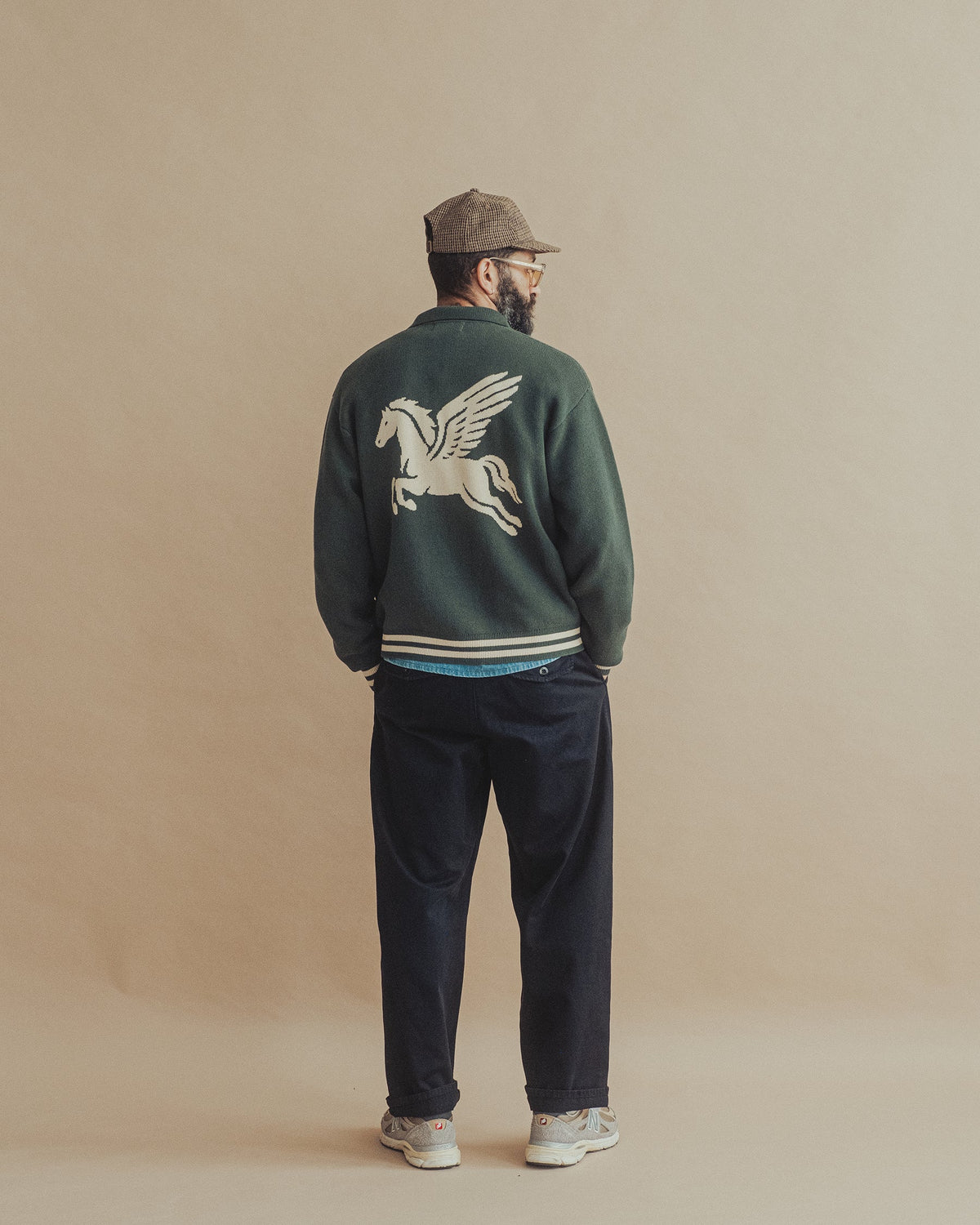 Pegasus Sporting Knitted Cardigan - Forest Green