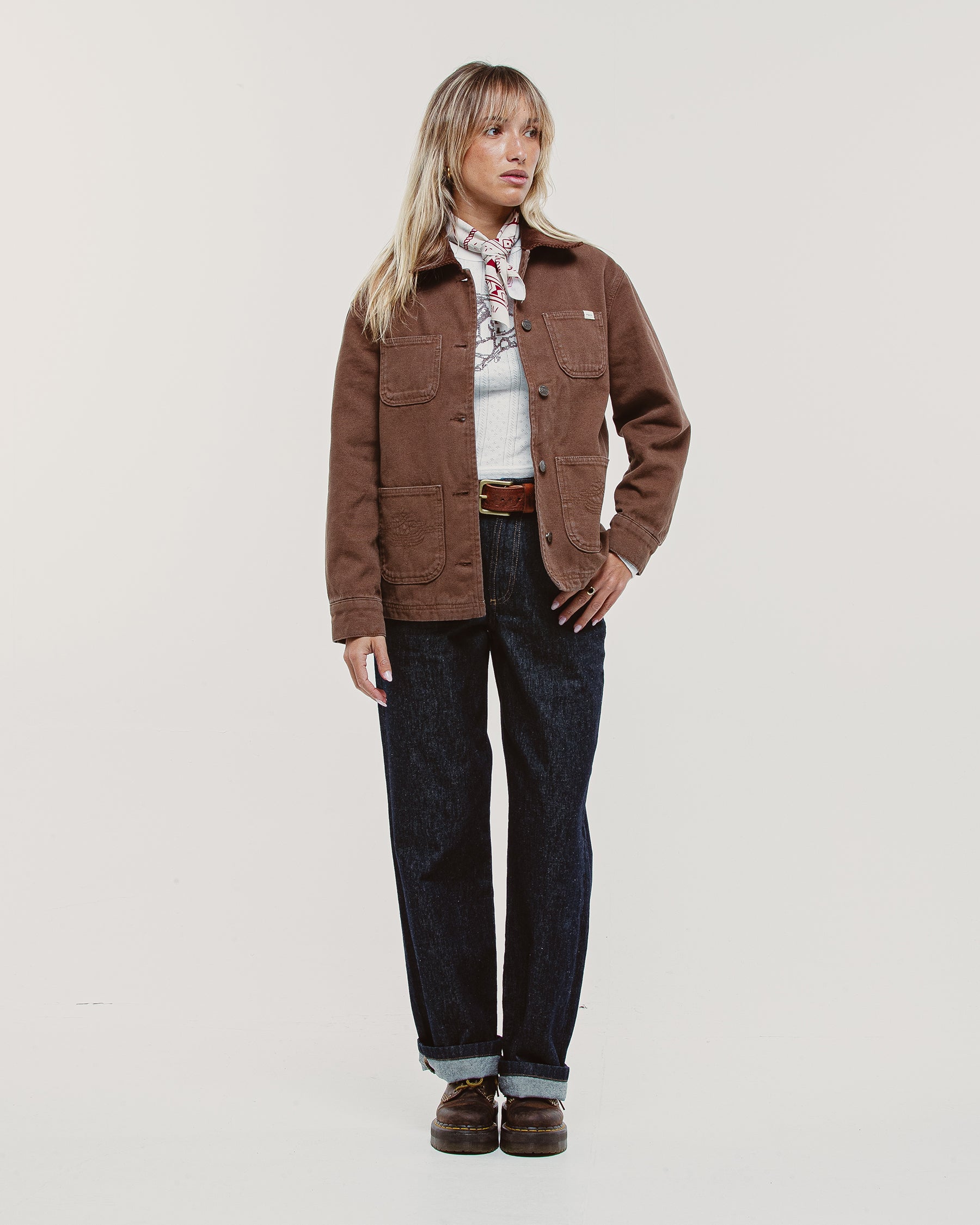 Amélie Canvas Barn Jacket - Washed Brown