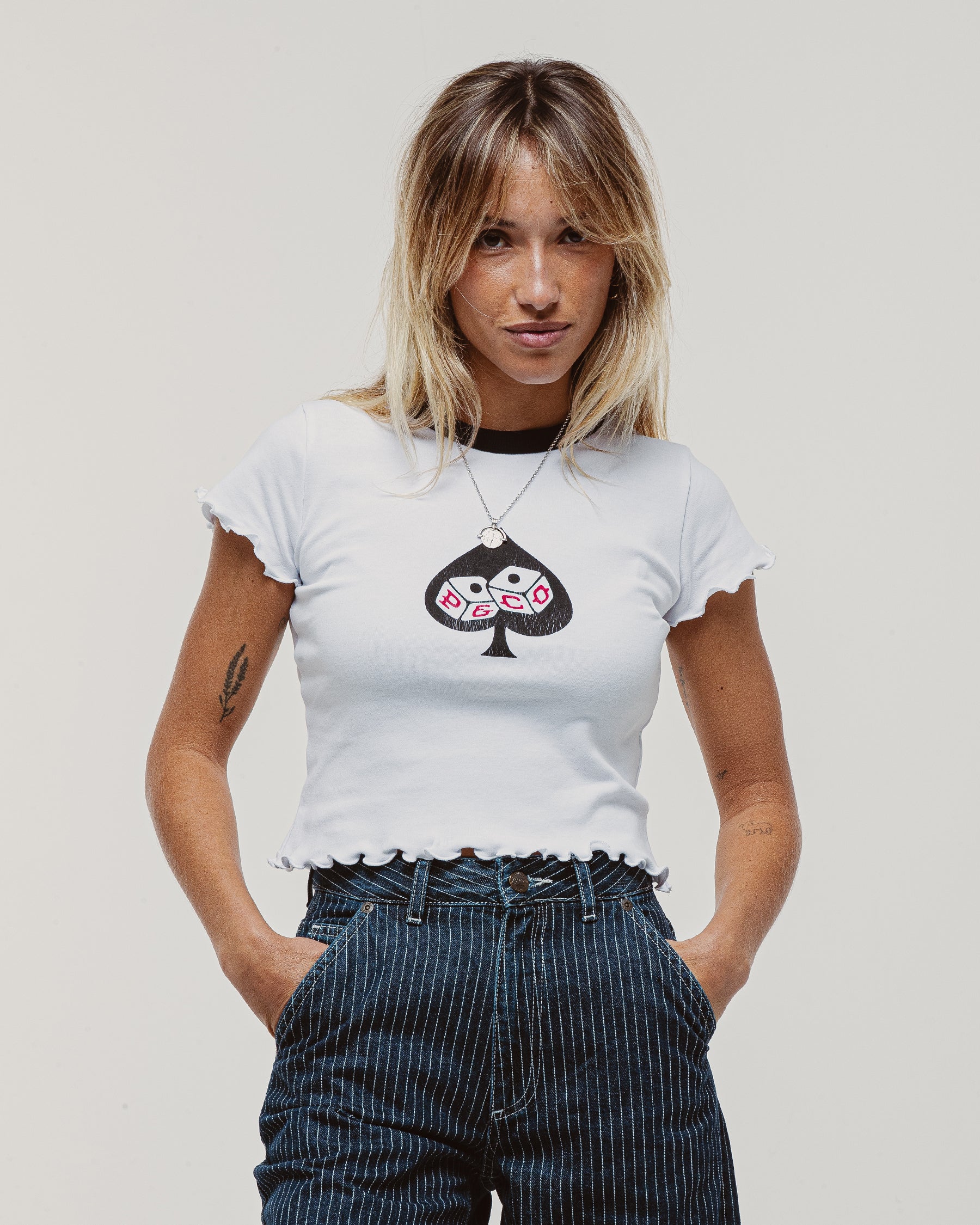 Lucky Rollers Baby T-Shirt - White