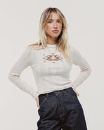 Ali Mesa Embroidered Longsleeve - Ecru