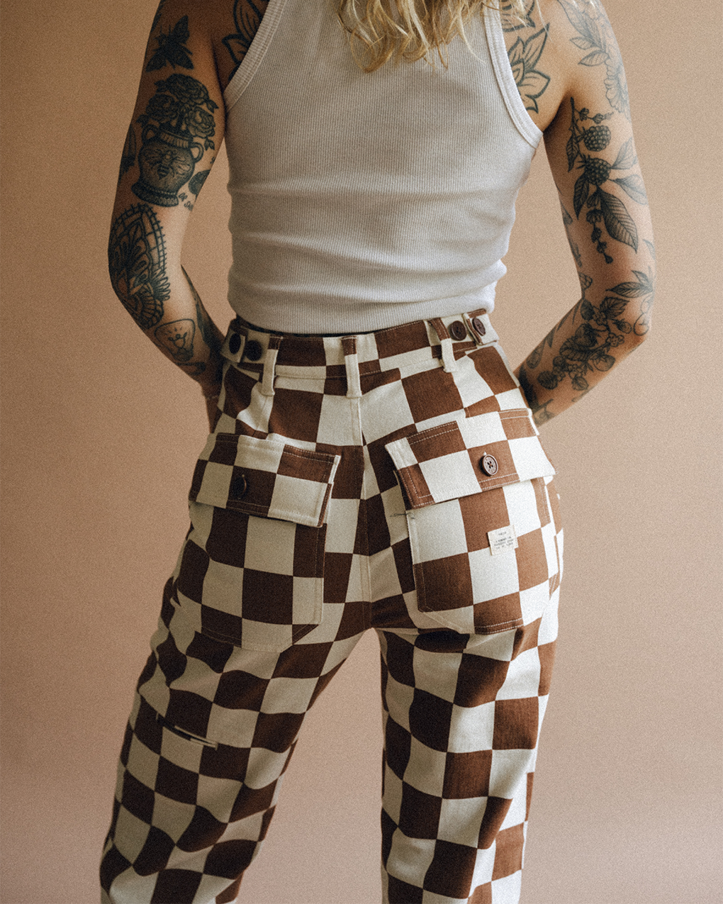 Service Fatigue Pants - Rust Checkerboard