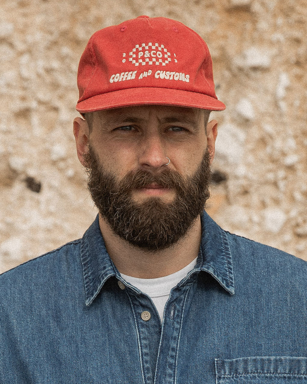 Coffee & Customs 5 Panel - Red